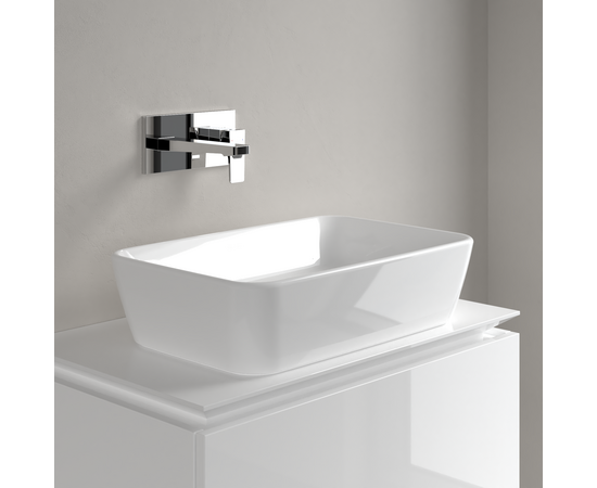 Накладная раковина Architectura, 600x405x155 мм, с переливом, цвет White Alpin.  5A276001 Villeroy & Boch