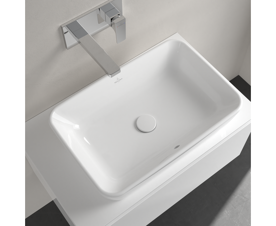 Накладная раковина Architectura, 600x405x155 мм, с переливом, цвет White Alpin.  5A276001 Villeroy & Boch