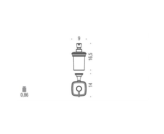 Дозатор для мыла хром Portofino B93250CR-VAN Colombo