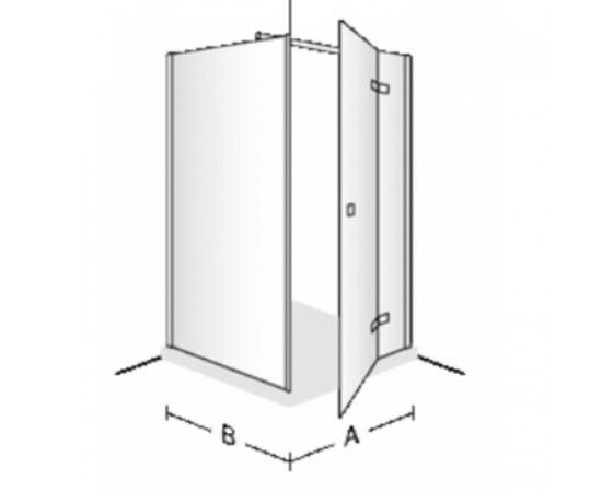 Распашная дверь для боковой стенки (петли справа) 900 мм Subway DW0090SUB204RGV-00 Villeroy&Boch