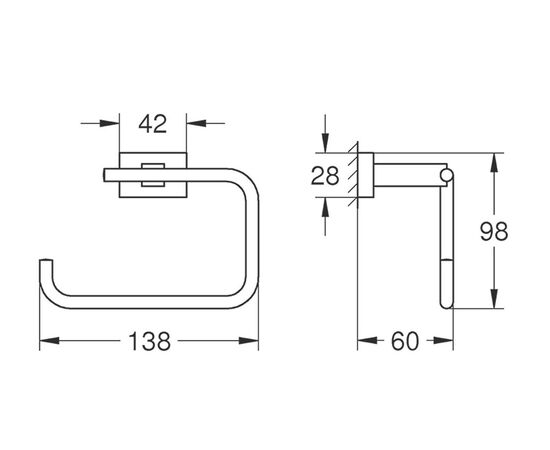Бумагодержатель Essentials Cube 40507001 Grohe