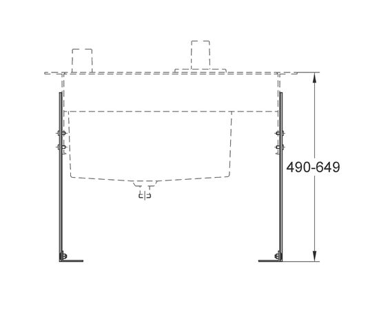 Вертикальные кронштейны для смывного бачка Grohe для напольного монтажа 45388000 Grohe