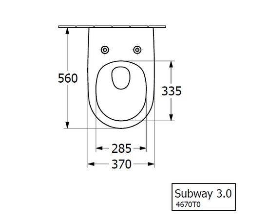 Унитаз подвесной Villeroy&Boch Subway 3.0 4670TS01 Twist Flush, без смывного обода